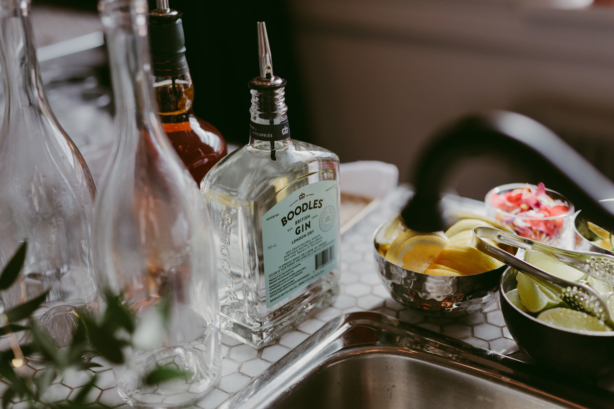 Bar details at Orange Art Gallery Ottawa wedding venue