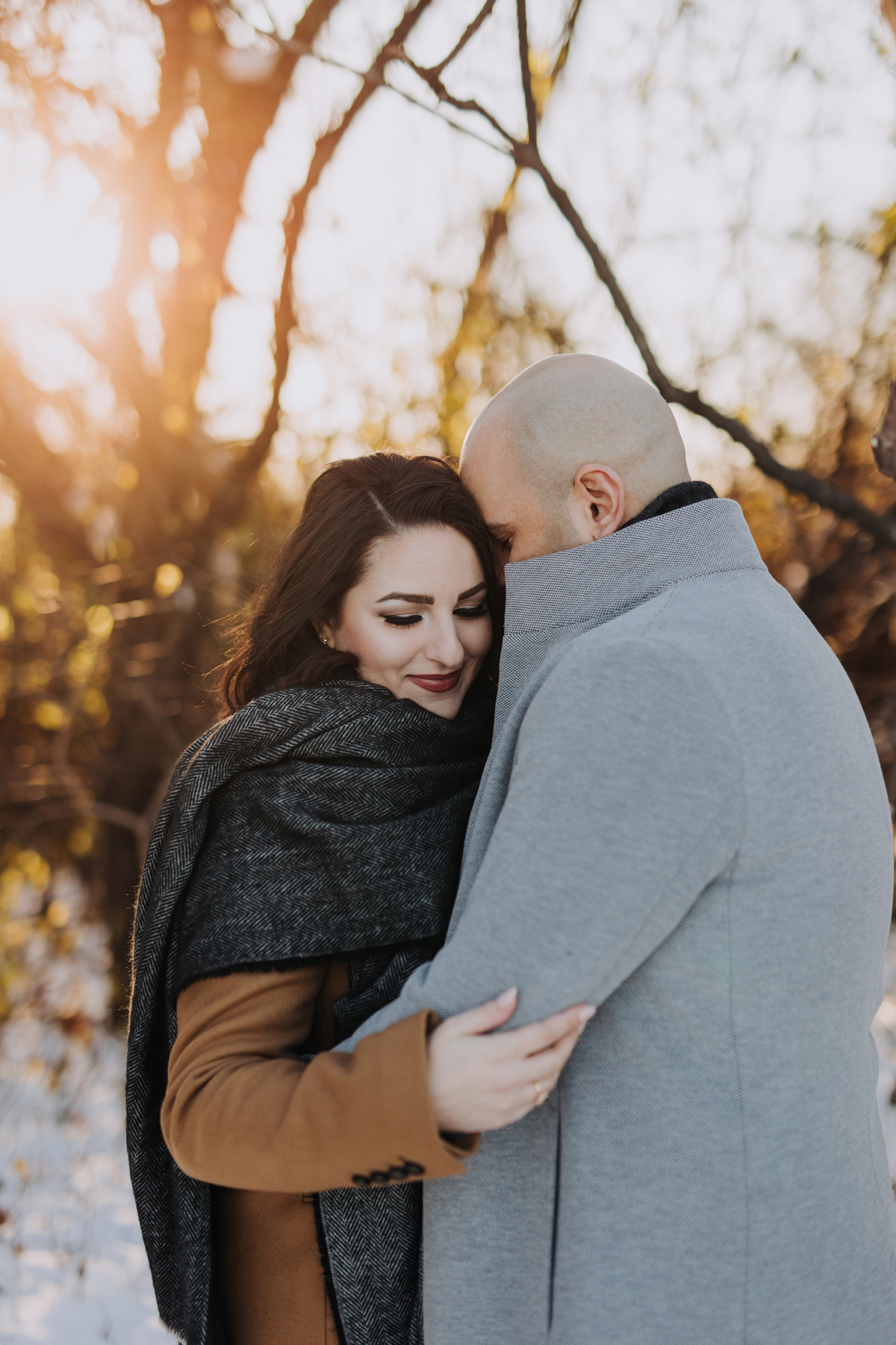 Outdoor Winter Engagement Portraits Ottawa
