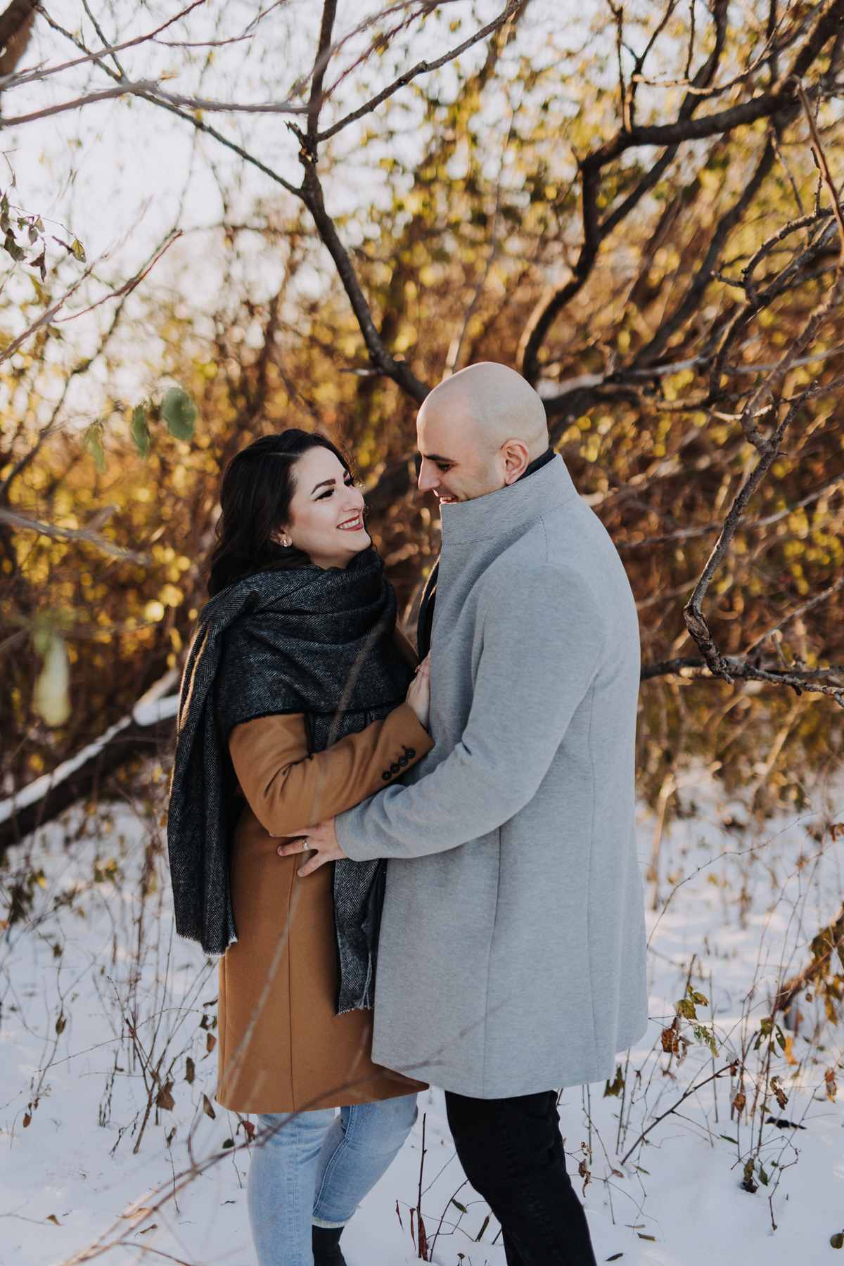 Outdoor Winter Engagement Portraits Ottawa