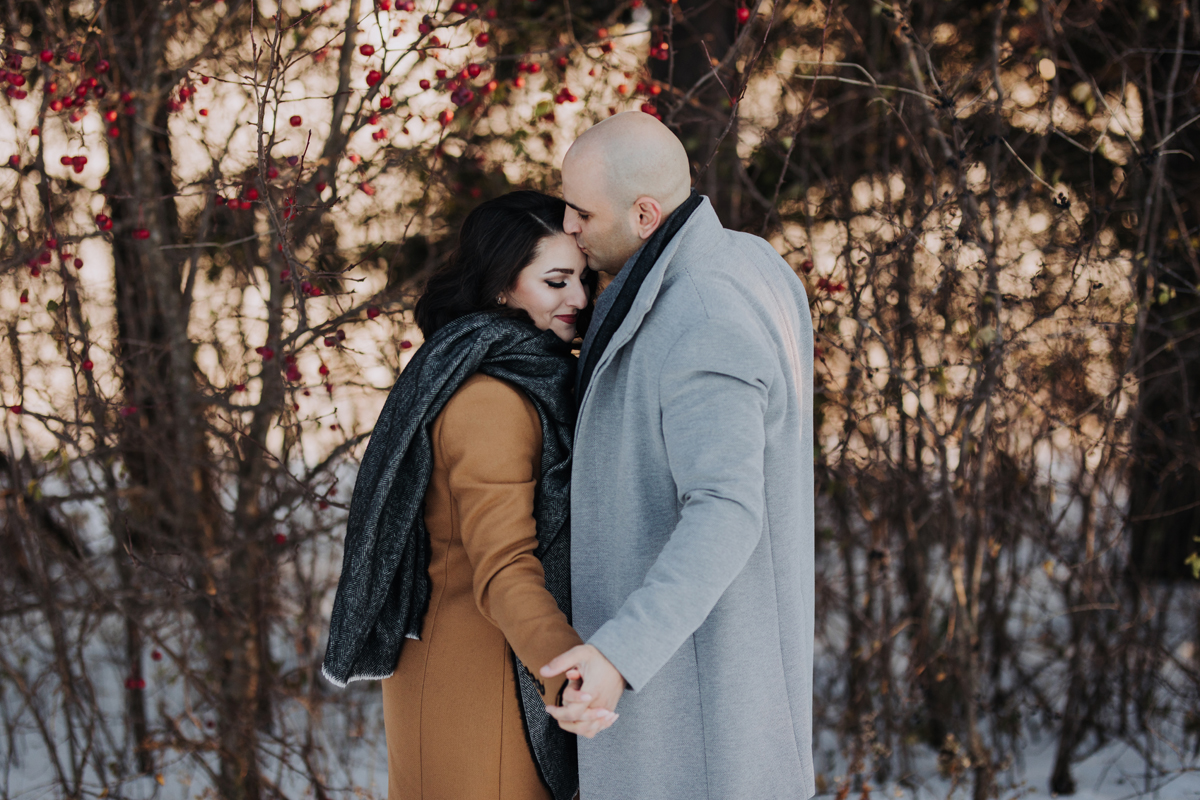 Outdoor Winter Engagement Portraits Ottawa